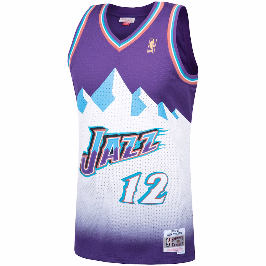 John Stockton Utah Jazz Fan Jersey, Purple