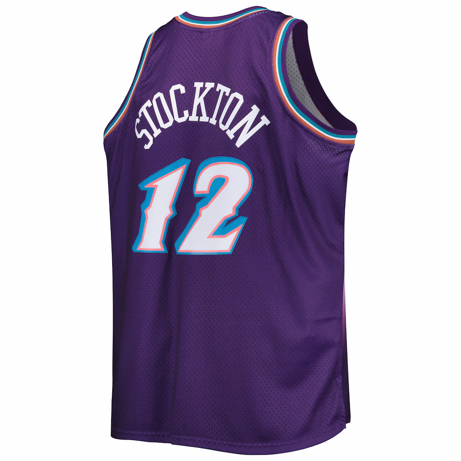 Camiseta de hincha de John Stockton del Utah Jazz en 1996/97, Púrpura
