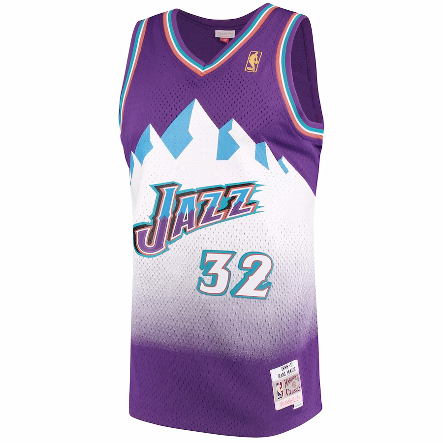 Karl Malone Utah Jazz 1996/97 Fan-Jersey, Lila