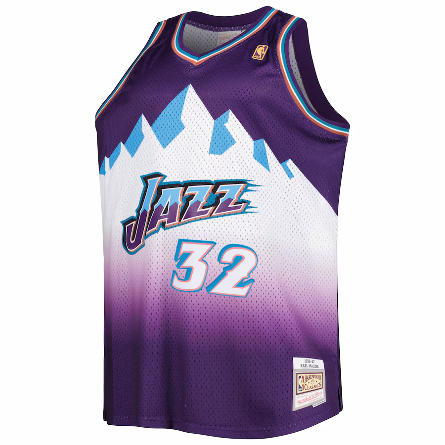Karl Malone Utah Jazz 1996/98 Fan Jersey, Purple