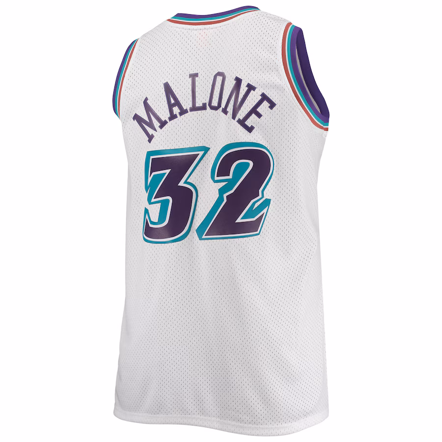 Karl Malone Utah Jazz 1996/98 Bianco