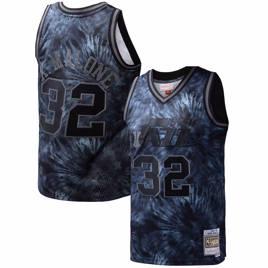 Karl Malone, Utah Jazz, 1991/92 Tie-Dye, Black